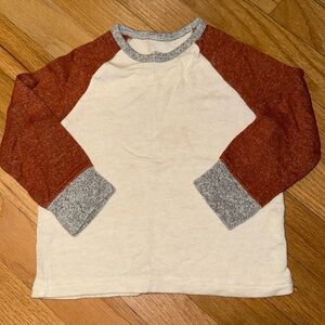 The Children’s Place toddler long sleeve thin sweater, cream and orange. 18-24M